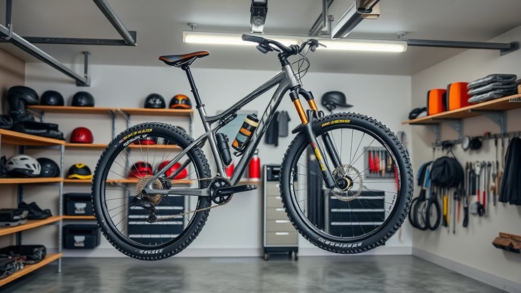 garage mountain bike storage