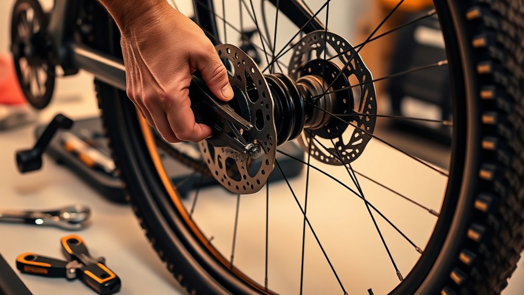 gather tools and prepare bike
