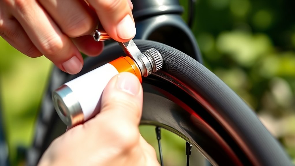 inflate road bike tires