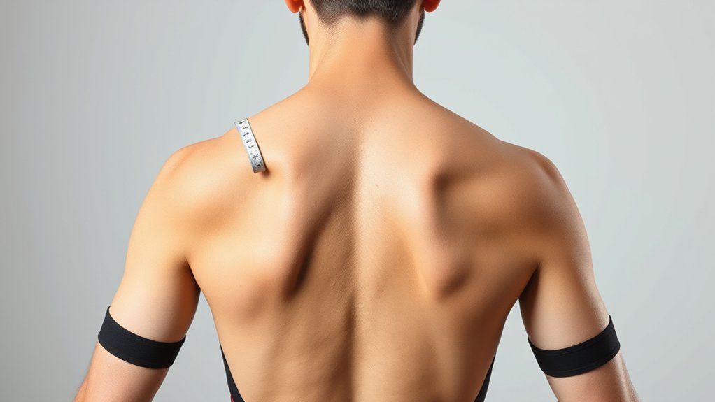 measuring shoulder width steps