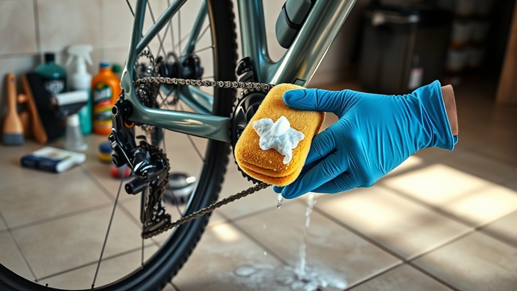 prepare bike cleaning supplies