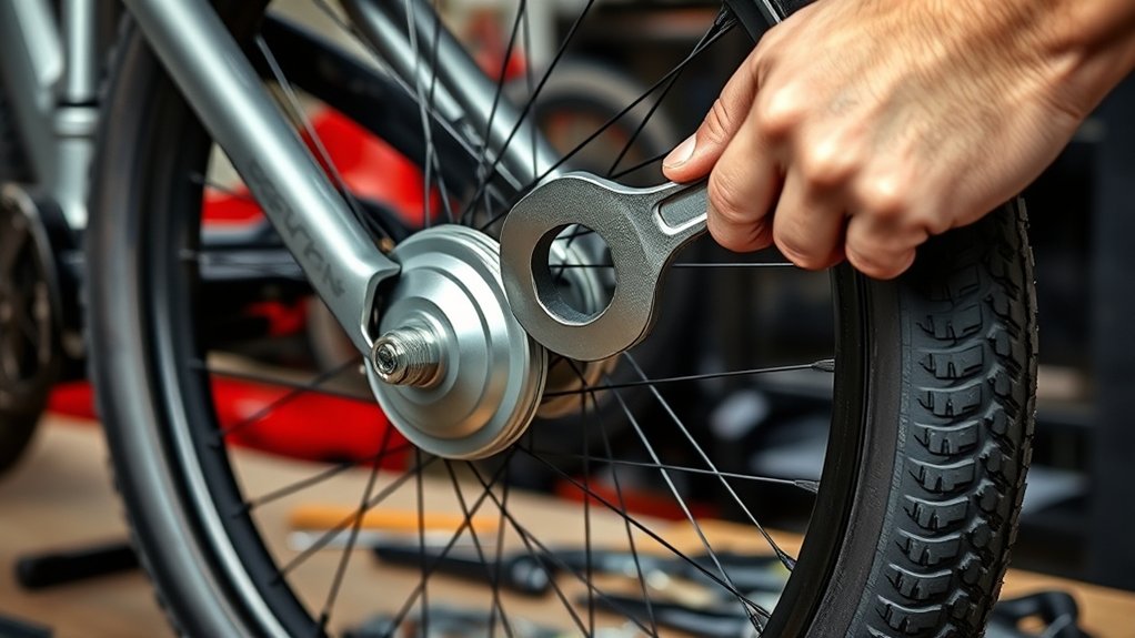 removing electric bike wheel