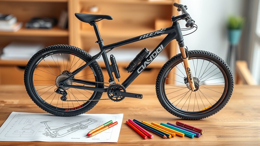 step by step mountain bike drawing