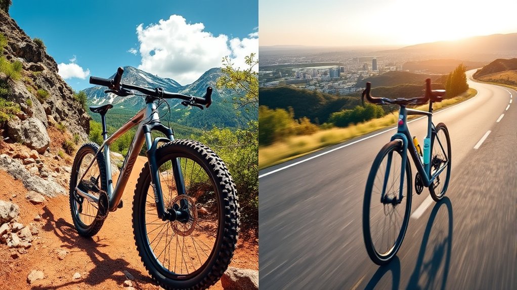 mountain vs road bikes