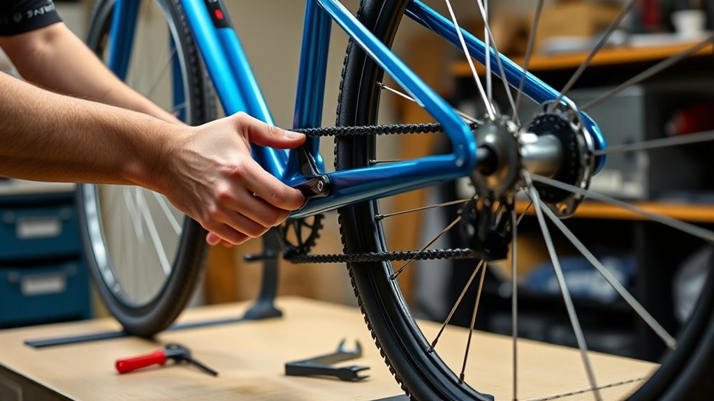 prepare bike for wheel removal