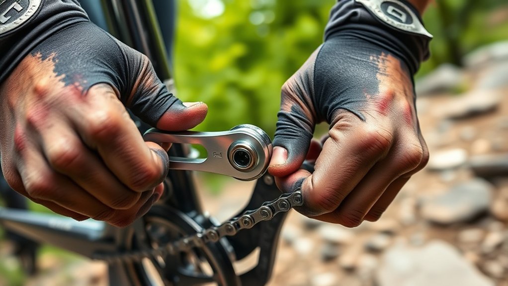 repairing a bike chain